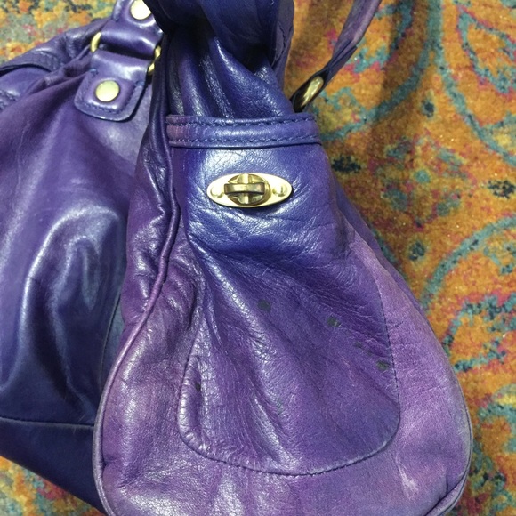 Marc by Marc Jacobs Purple Leather Bowler Handbag - Picture 6 of 10